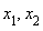 x[1], x[2]