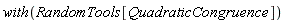 with(RandomTools[QuadraticCongruence])