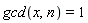 gcd(x, n) = 1