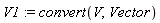 V1 := convert(V, Vector)