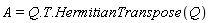 A = Q.T.HermitianTranspose(Q)