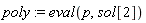 poly := eval(p, sol[2])