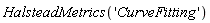 HalsteadMetrics('CurveFitting')