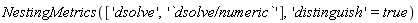 NestingMetrics(['dsolve', '`dsolve/numeric`'], 'distinguish' = true)