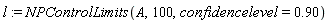 l := NPControlLimits(A, 100, confidencelevel = .90)
