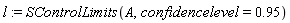 l := SControlLimits(A, confidencelevel = .95)