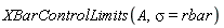 XBarControlLimits(A, sigma = rbar)