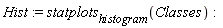Hist := statplots[histogram](Classes)