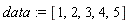 data := [1, 2, 3, 4, 5]