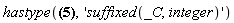 hastype({y(t) = _C1*exp(t)}, 'suffixed(_C, integer)')