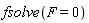 fsolve(F = 0)