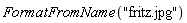 FormatFromName("fritz.jpg")
