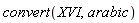 convert(XVI, arabic)