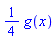 (1/4)*g(x)