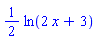 (1/2)*ln(2*x+3)
