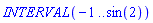 INTERVAL(-1 .. sin(2))