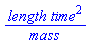 length*time^2/mass