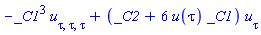 -_C1^3*u[tau, tau, tau]+(_C2+6*u(tau)*_C1)*u[tau]
