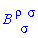 B[`~rho`, sigma, `~sigma`]