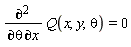 diff(Q(x, y, theta), theta, x) = 0