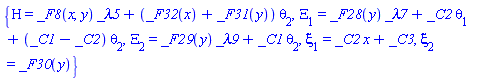 {Eta(x, y, theta[1], theta[2]) = _F8(x, y)*_lambda5+(_F32(x)+_F31(y))*theta[2], Xi[1](x, y, theta[1], theta[2]) = _F28(y)*_lambda7+_C2*theta[1]+(_C1-_C2)*theta[2], Xi[2](x, y, theta[1], theta[2]) = _F29(y)*_lambda9+_C1*theta[2], xi[1](x, y, theta[1], theta[2]) = _C2*x+_C3, xi[2](x, y, theta[1], theta[2]) = _F30(y)}