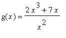 g(x) = (2*x^3+7*x)/(x^2)