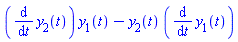 (diff(y[2](t), t))*y[1](t)-y[2](t)*(diff(y[1](t), t))