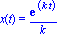 x(t) = exp(k*t)/k