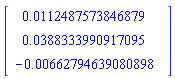 Vector(3, {(1) = 0.112487573846879e-1, (2) = 0.388333990917095e-1, (3) = -0.662794639080898e-2})