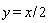 y = (1/2)*x