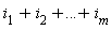 i[1]+i[2]+...+i[m]