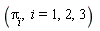 Pi[i], i = 1, 2, 3