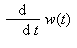 diff(w(t), t)