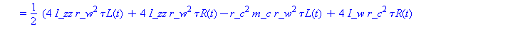 (Typesetting:-mprintslash)([{diff(v(t), t) = 1/2*r_w*(diff(omega_L(t), t))+1/2*r_w*(diff(omega_R(t), t)), diff(w(t), t) = (r_w*(diff(omega_R(t), t))-r_w*(diff(omega_L(t), t)))/r_c, diff(omega_L(t), t)...