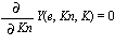 diff(Y(e, Kn, K), Kn) = 0