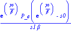exp(ys/beta)*P_e*(exp(ys/beta)-s0)/(s1*beta)