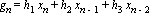 g[n] = h[1]*x[n]+h[2]*x[n-1]+h[3]*x[n-2]