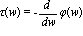 tau(w) = -(diff(phi(w), w))