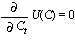 diff(U(C), C[t]) = 0