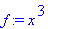 f := x^3