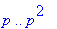 p .. p^2