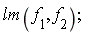 lm(f[1], f[2])