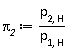 `&pi;__2` := p[2, H]/p[1, H]