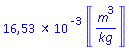0.1653466682e-1*Units:-Unit(m^3/kg)