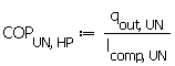 COP[UN, HP] := Units:-Standard:-`*`(q[out, UN], Units:-Standard:-`/`(l[comp, UN]))