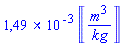 0.1489135564e-2*Units:-Unit(m^3/kg)