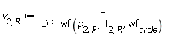 v[2, R] := Units:-Standard:-`/`(DPTwf(p[2, R], T[2, R], wf[cycle]))