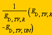 Units:-Standard:-`*`(Units:-Standard:-`+`(E[D, TV, R], Units:-Standard:-`-`(E[D, TV, UN])), Units:-Standard:-`/`(E[D, TV, R]))