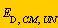 E[D, CM, UN]