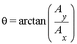 theta = arctan(A[y]/A[x])